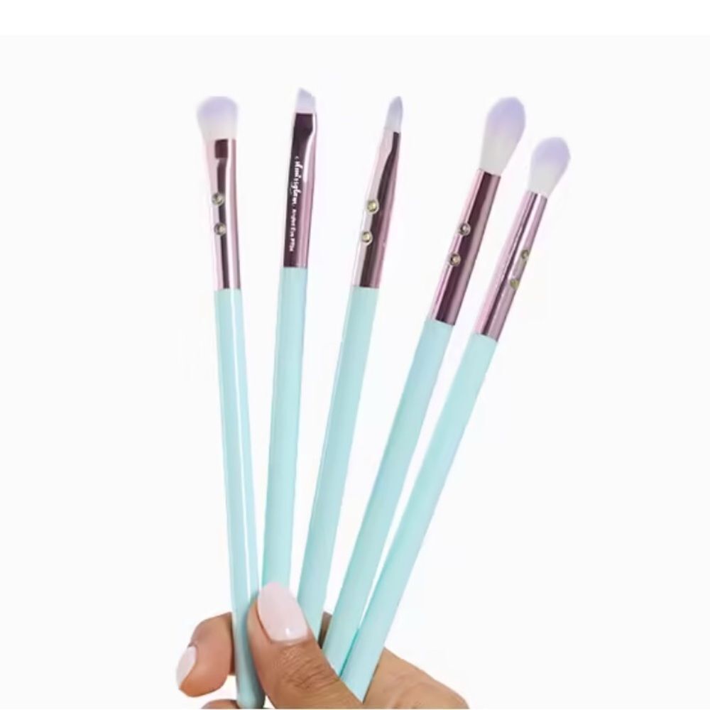 SLMISSGLAM Stephanie Lewis 5-Pc Eye
Brush Gemstone Set Turquoise Ombré NWT